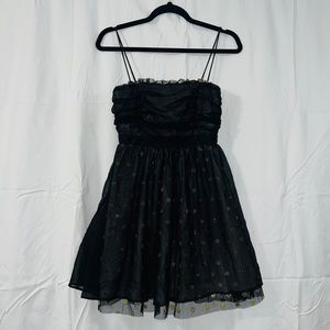 Miley Cyrus Max Azria Chiffon Polka Dot Dress